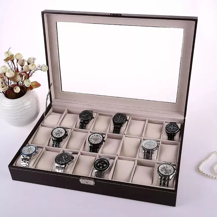 Caja Organizador Relojes Estuche Para Relojes Relojeria 24pc