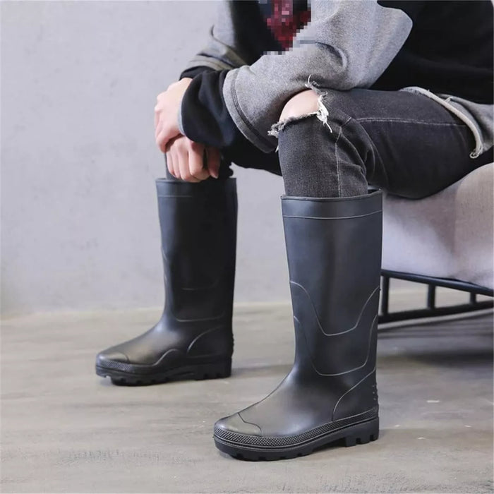Bota Agua Cubre Botas Calzado Impermeable Para Lluvia Negro