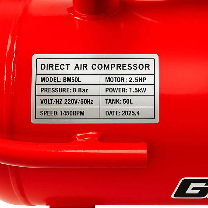 Compresor Aire Electrico Portatil Monofasica 50 Litros 2.5hp