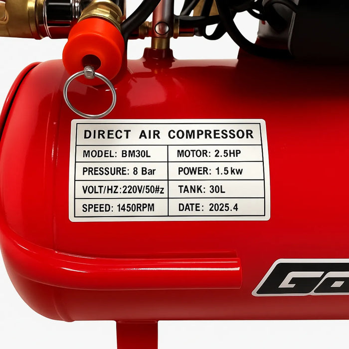 Compresor Aire Electrico Portatil Monofasica 2.5hp 30 Litros