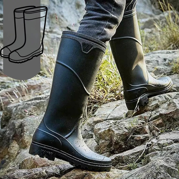 Bota Agua Cubre Botas Calzado Impermeable Para Lluvia Negro