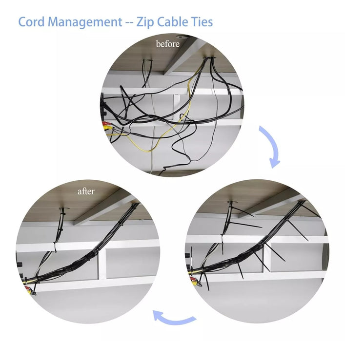 100 Amarra Plastica Multiusos Para Cable Nylon 100mm X 2.5mm