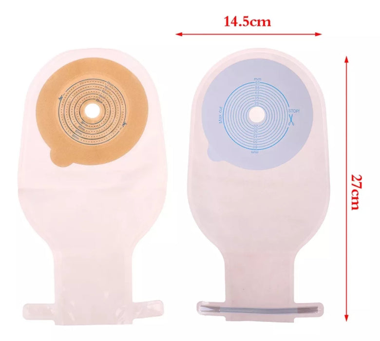 10x Bolsa Colostomia Placa Aro Ostomia 65mm Anti Olor Gases