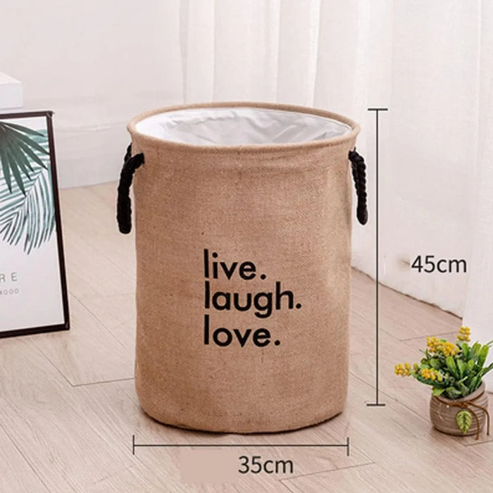Canasto Plegable Cesta Ropa Sucia Lavanderia 62 Lts 35x45cm