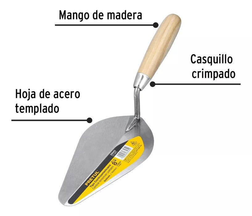 Cuchara Albañil Espatula Lengueta 8 Pulgada Aparejo Albañil