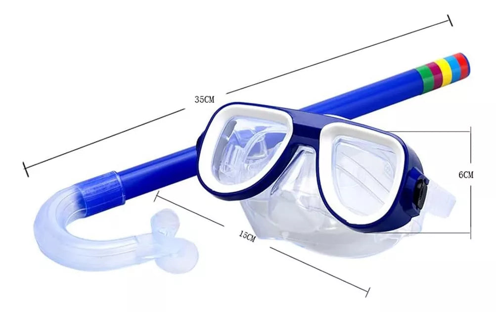 Set De Buceo Snorkel Aletas Mascara Piscina Playa Ajustable