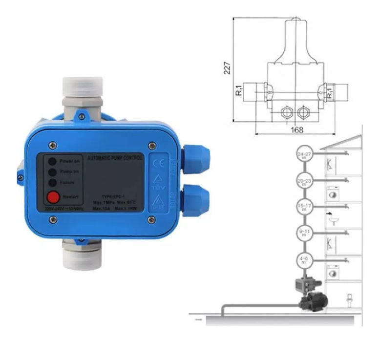 Controlador Para Bomba Agua Prension Electronico Automatico