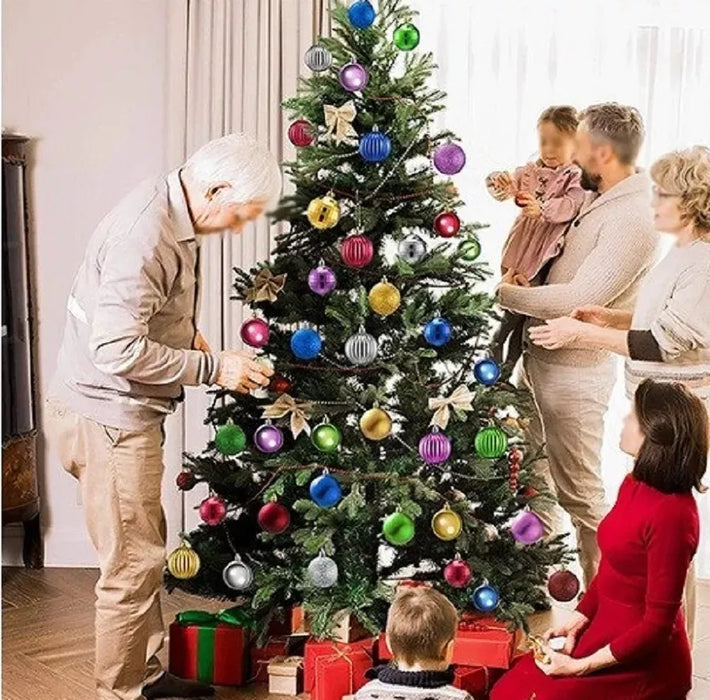 X12 Bambalinas Esferas Navidad Decorativas Esferas Navideñas
