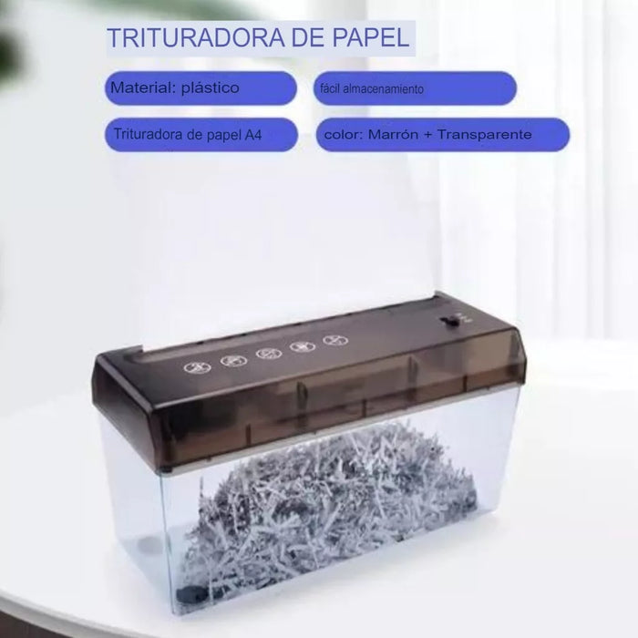 Trituradora De Papel Triturador Usb Papel Picadora Oficina