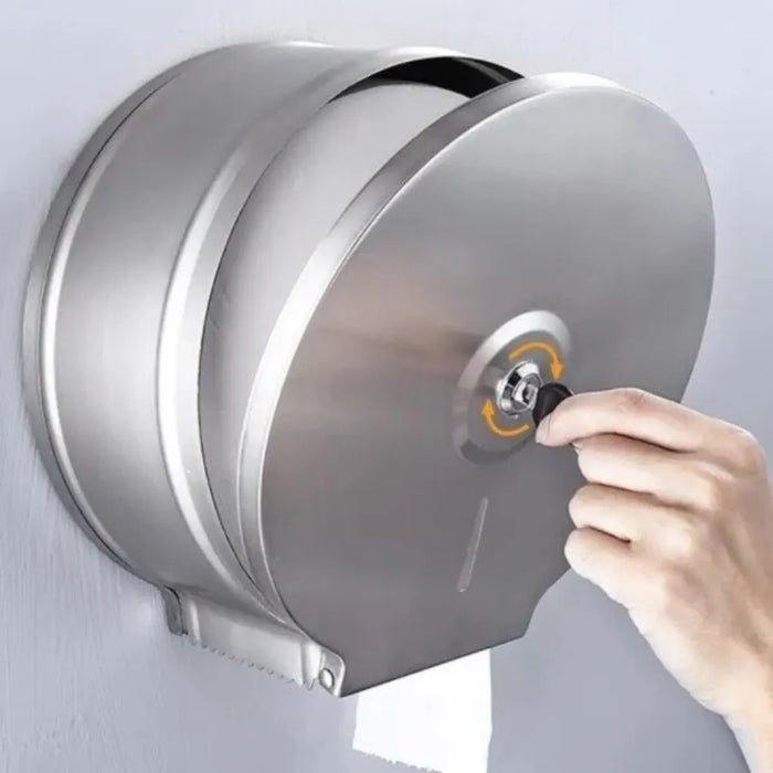 Dispensador Papel Higienico Acero Inoxidable Con Llave 500mt