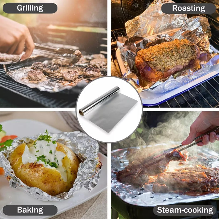 Papel Aluminio Para Cocina Hornear Hogar Alusa Foil 30cmx10m