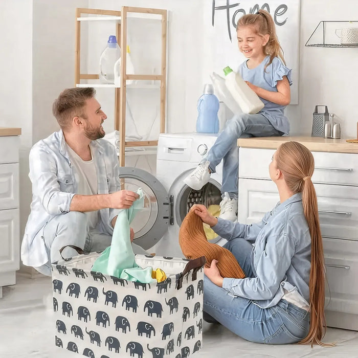 Cesta Plegable De Lavandería Infantil Canasto Ropa
