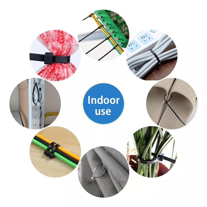 100 Amarra Plastica Multiusos Para Cable Nylon 100mm X 2.5mm