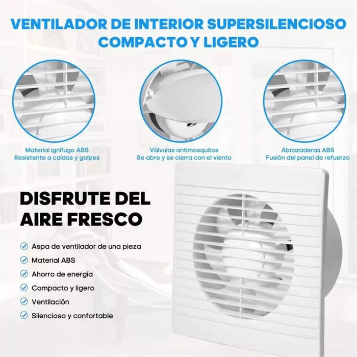 Ventilador Extractor De Aire Baño Cocina 220v-50hz 4,6,8 pulgadas