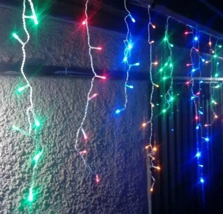 Luces Navidad Cascada De Luces Cascadas Colores 200led 6mt