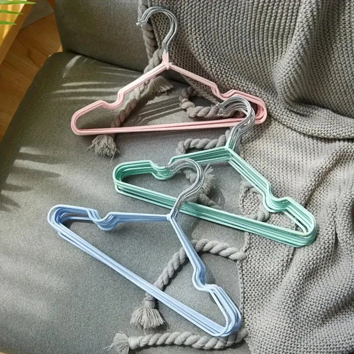 Pack X10 Ganchos Colgadores Para Ropa Antideslizante Gancho