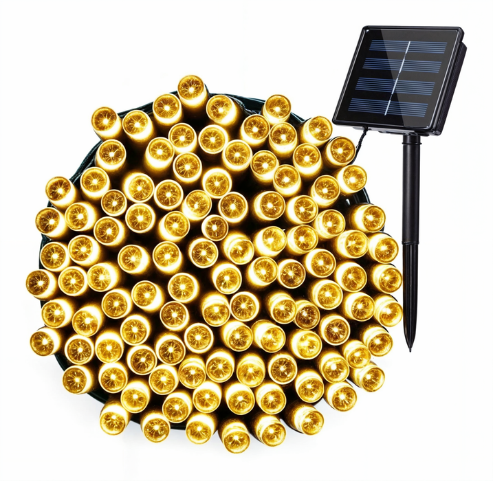 Guirnalda Luces Exterior Luces Navidad Solar Guirnaldas 100l