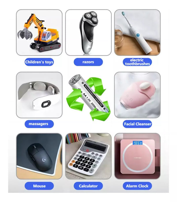 2 Pilas Recargables Usb Aaa Baterias Recargables Pilas 3a