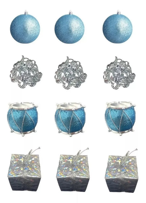 X12 Bambalinas Esferas Navidad Decorativas Esferas Navideñas