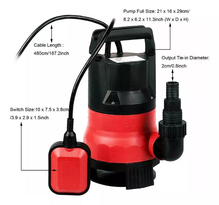 Bomba De Agua Sumergible 750w Bomba 220v Sumergible 1hp