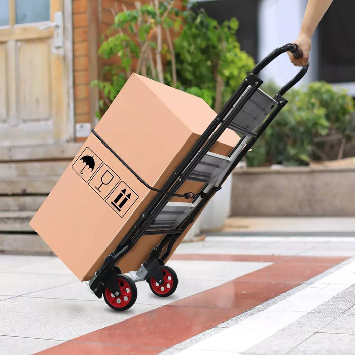 Yegua Carro Mano De Carga Plegable Escalera 3 Peldaños 2en1