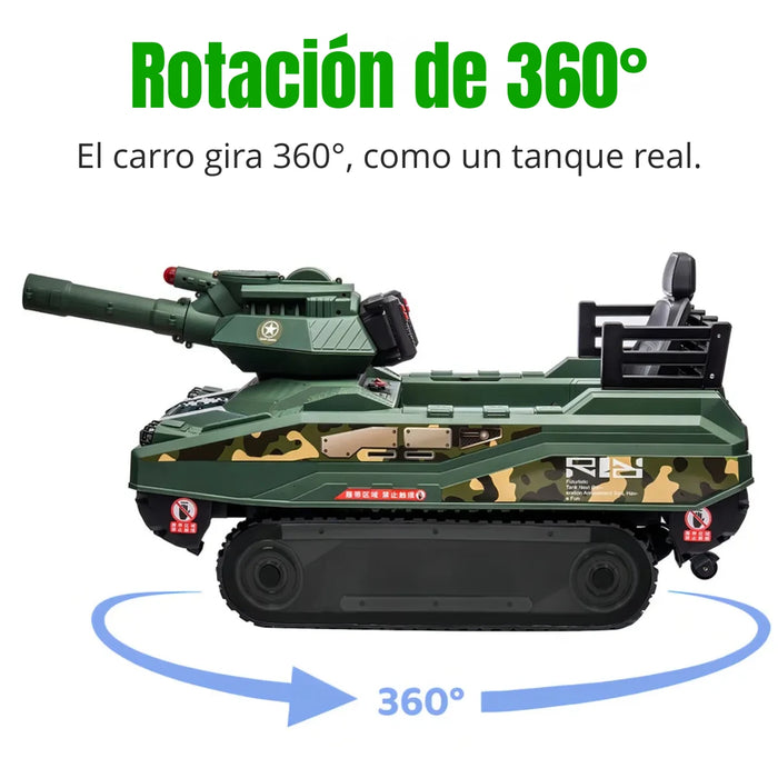 Auto Tanque Montable Eléctrico Rotación 360 Sonido Contol