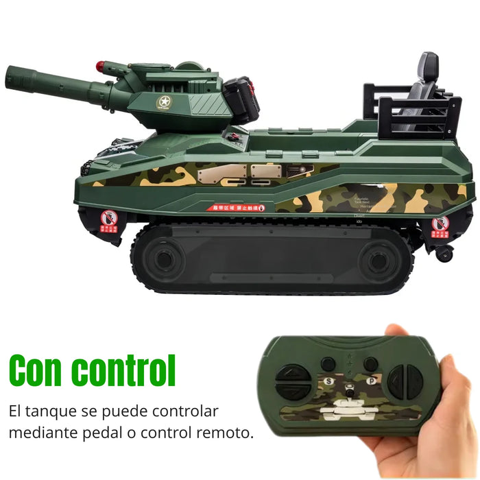 Auto Tanque Montable Eléctrico Rotación 360 Sonido Contol