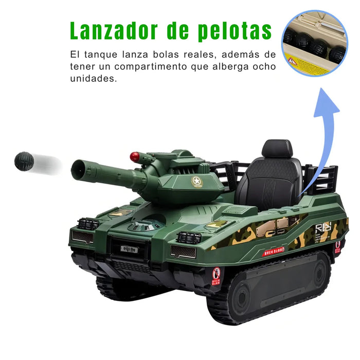 Auto Tanque Montable Eléctrico Rotación 360 Sonido Contol
