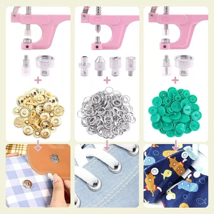 Pinza Remachadora Broches 270pcs Remachadora Manual Textil R