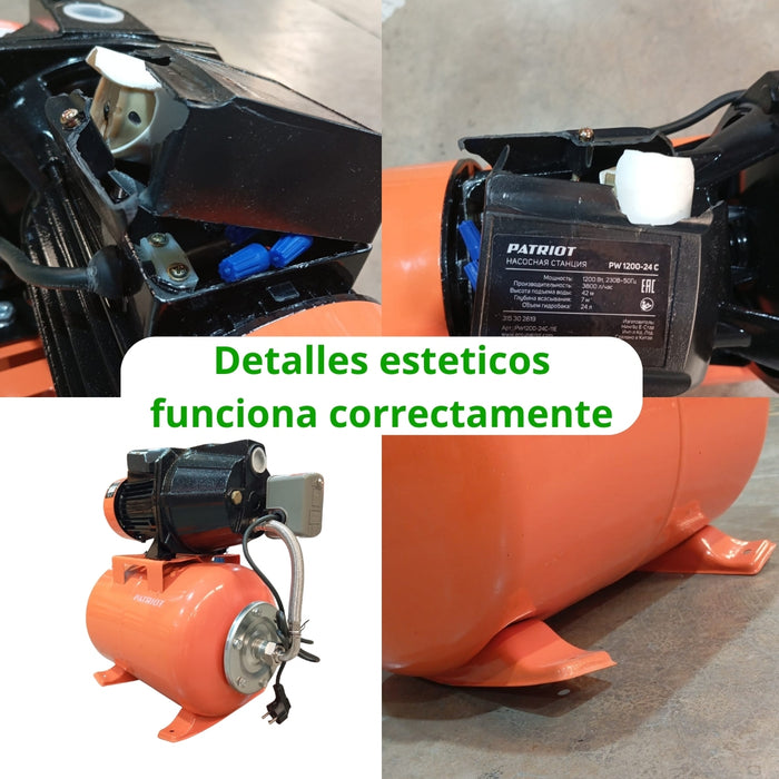 Bomba De Agua Hidropack 1200 W Kit Hidroneumatico 24L usados con detalles esteticos