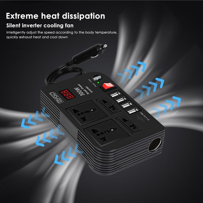 Convertidor Corriente 12v 220v Inversor De Voltaje Auto 300w