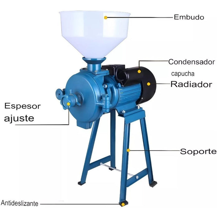 Chancadora 3hp Molino Electrico Choclo Chancador Maiz 2200w