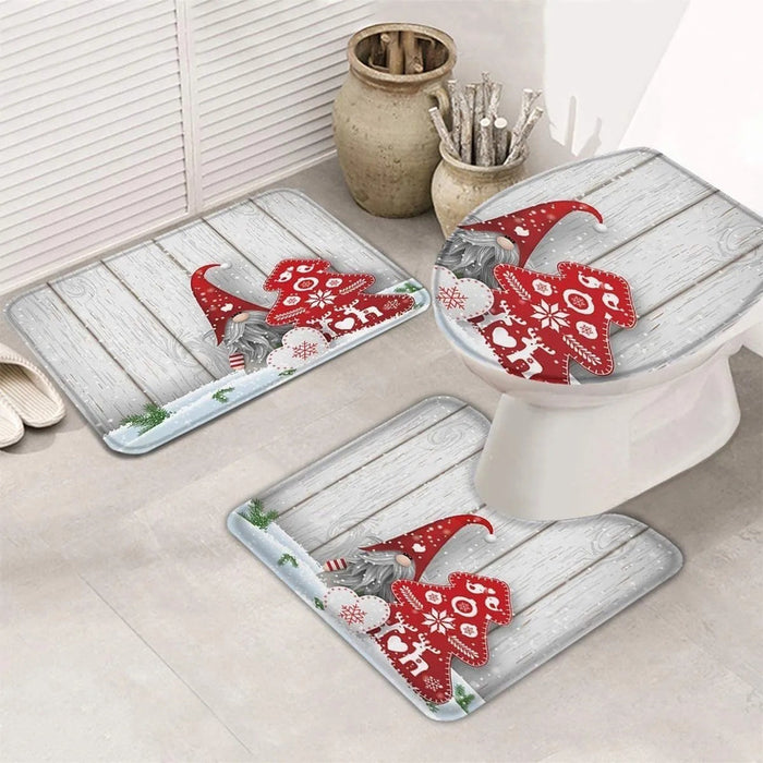 Alfombra Piso De Baño Alfombra Para Baño Antideslizante 3pcs
