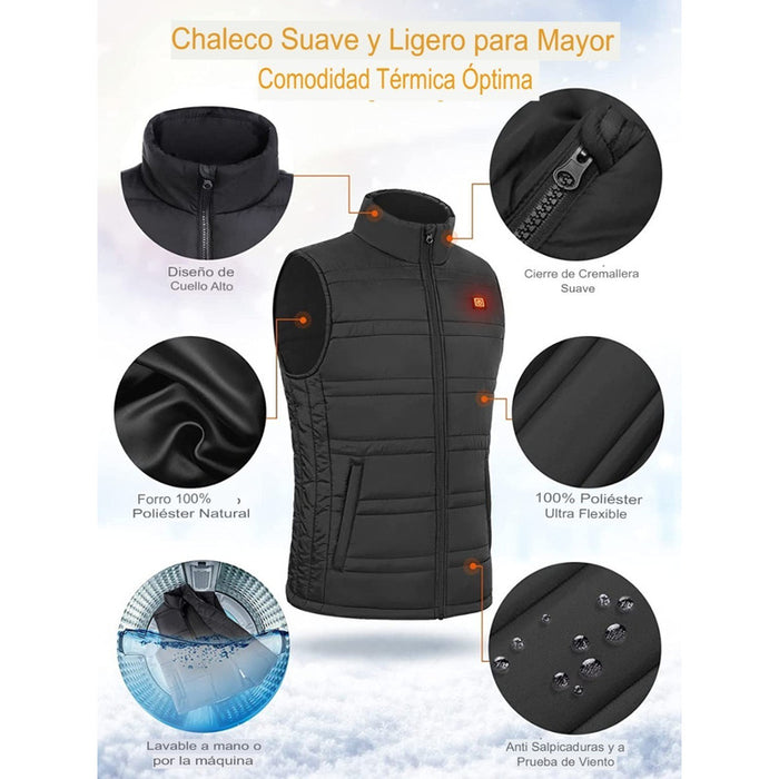 Chaleco Cuello Tortuga  Termico Chaleco Polar Sin Manga Sauna