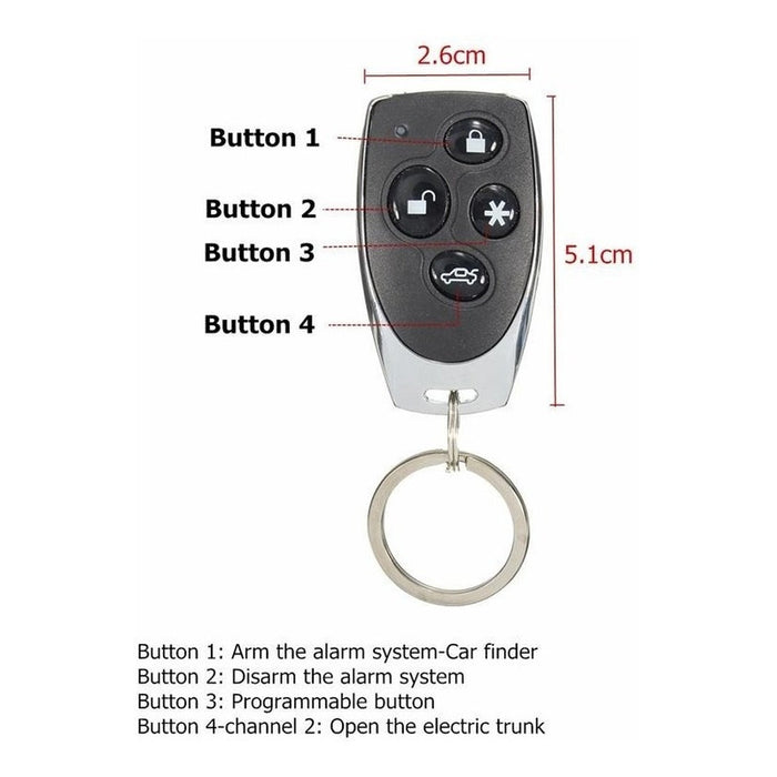 Kit Alarma Auto Control Remoto Alarmas Auto Bloqueo Puertas