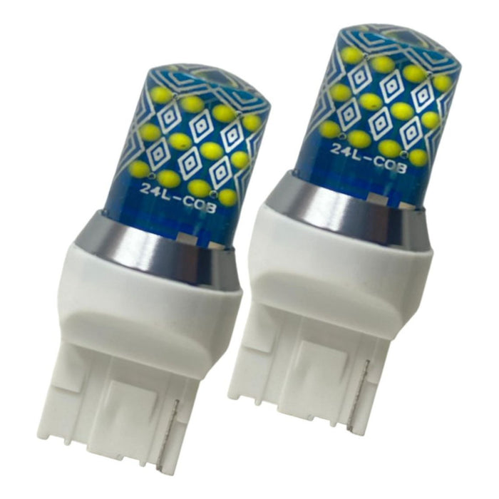 Set 2 Led Posicion T20 Siliconado Cambus Ampolletas Led 12v