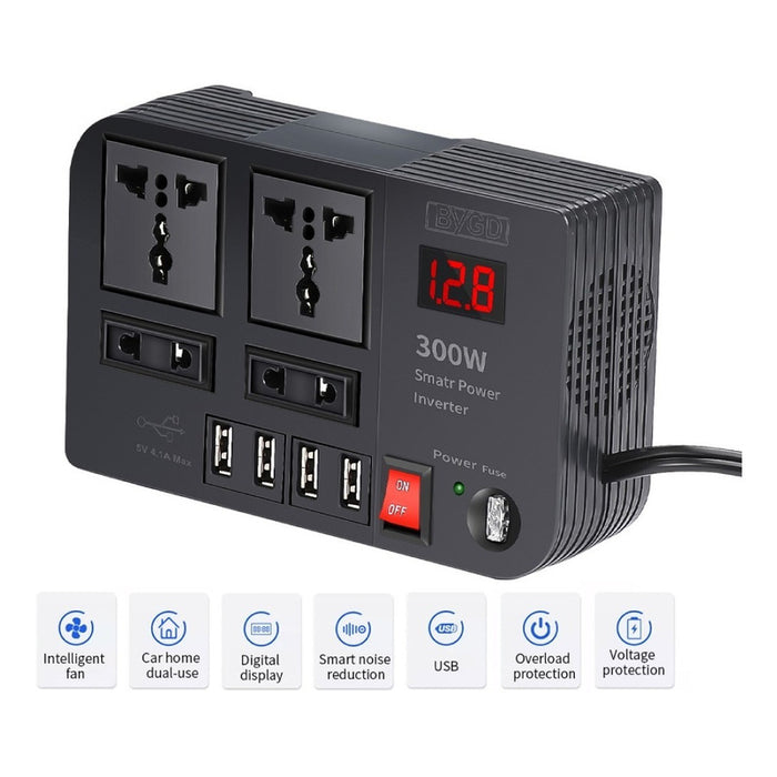 Convertidor Corriente 12v 220v Inversor De Voltaje Auto 300w