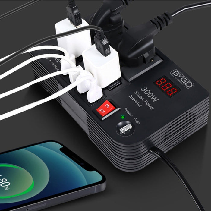Convertidor Corriente 12v 220v Inversor De Voltaje Auto 300w