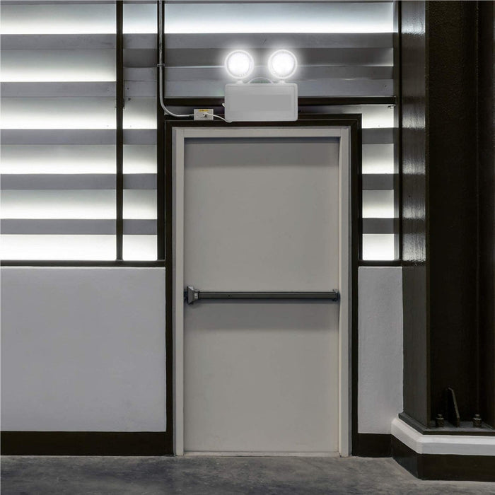 Lampara Emergencia Luz Led 2 Focos Recargable Automatica 220