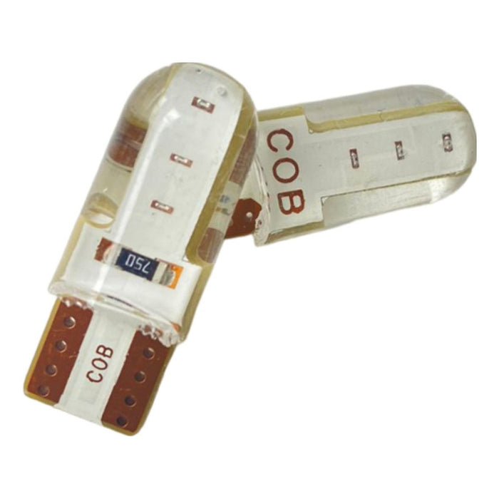 Set X2 Led Posicion T10 Siliconado Cambus Ampolletas Led 5w